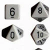 Chessex: Opaque Polyhedral Dice Set - Dark Grey/Black