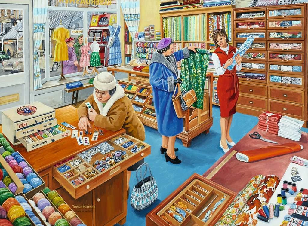 Ravensburger: Happy Days At Work #18 - The Haberdasher (500pc Jigsaw) 5 Ravensburger: Happy Days At Work #18 - The Haberdasher (500pc Jigsaw) - Image 3