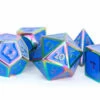 MDG: Metal Enamel Dice - Rainbow With Blue Enamel 2 MDG: Metal Enamel Dice - Rainbow With Blue Enamel -THE BOARD GAMER Sales 237703673