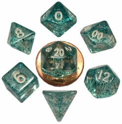 MDG: Mini Polyhedral Dice Set - Ethereal Light Blue