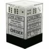 Chessex: Frosted 12mm D6 Block - Clear/Black -THE BOARD GAMER Sales 244953031