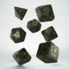 Q Workshop: Dragon Bottle Green & Gold Dice Set -THE BOARD GAMER Sales 264695332