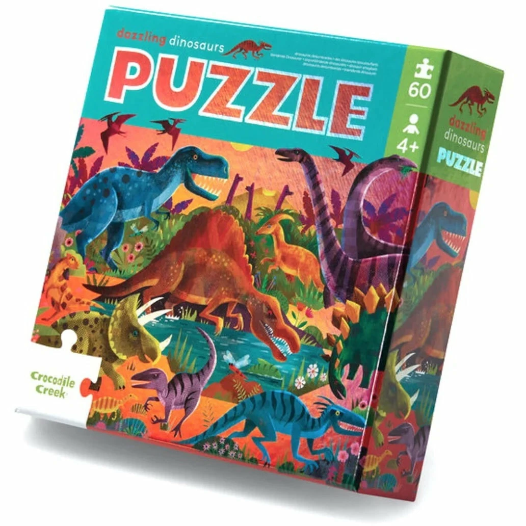 Crocodile Creek: Foil Dazzling Dinos (60pc Jigsaw) 3 Crocodile Creek: Foil Dazzling Dinos (60pc Jigsaw)