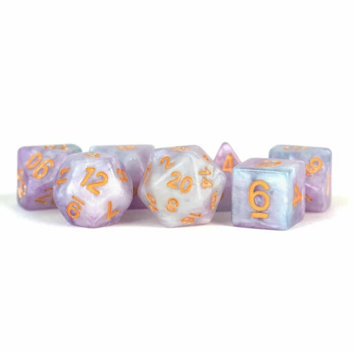 MDG: Resin Polyhedral Dice Set - Lavender -THE BOARD GAMER Sales 278490358