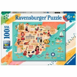 Ravensburger: Map Of Spain And Portugal (100pc Jigsaw)