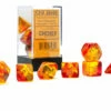 Chessex: Gemini Polyhedral Translucent Red-Yellow/Gold 7-Die Set -THE BOARD GAMER Sales 309337436