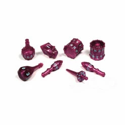 PolyHero Bard: 8 Dice Set - Raspberry Rhapsody